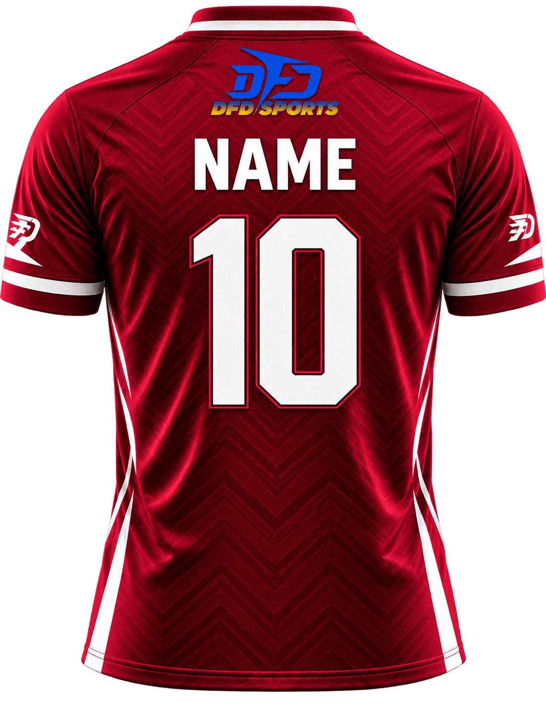 Maroon team jersey, back